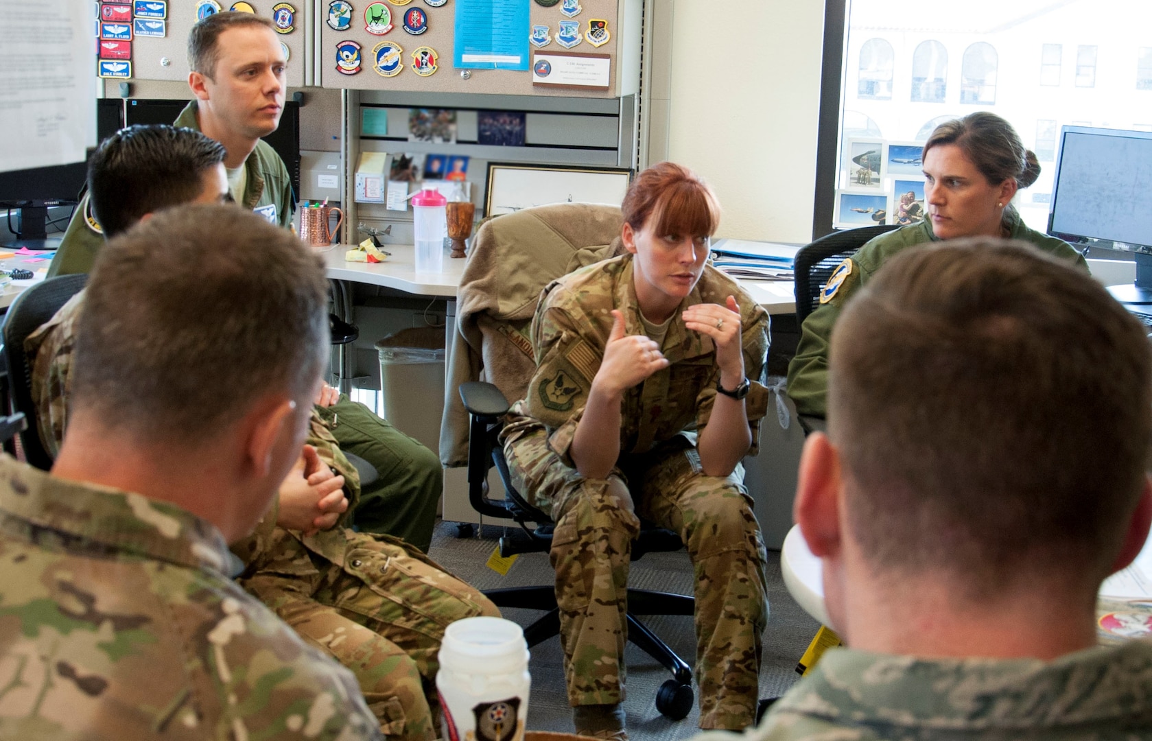 Squadron commanders from across the Air Force meet with assignment officers at Joint Base San Antonio-Randolph March 18. During the discussions they covered topics such as talent management policies and programs, and officer assignment processes, challenges and successes.