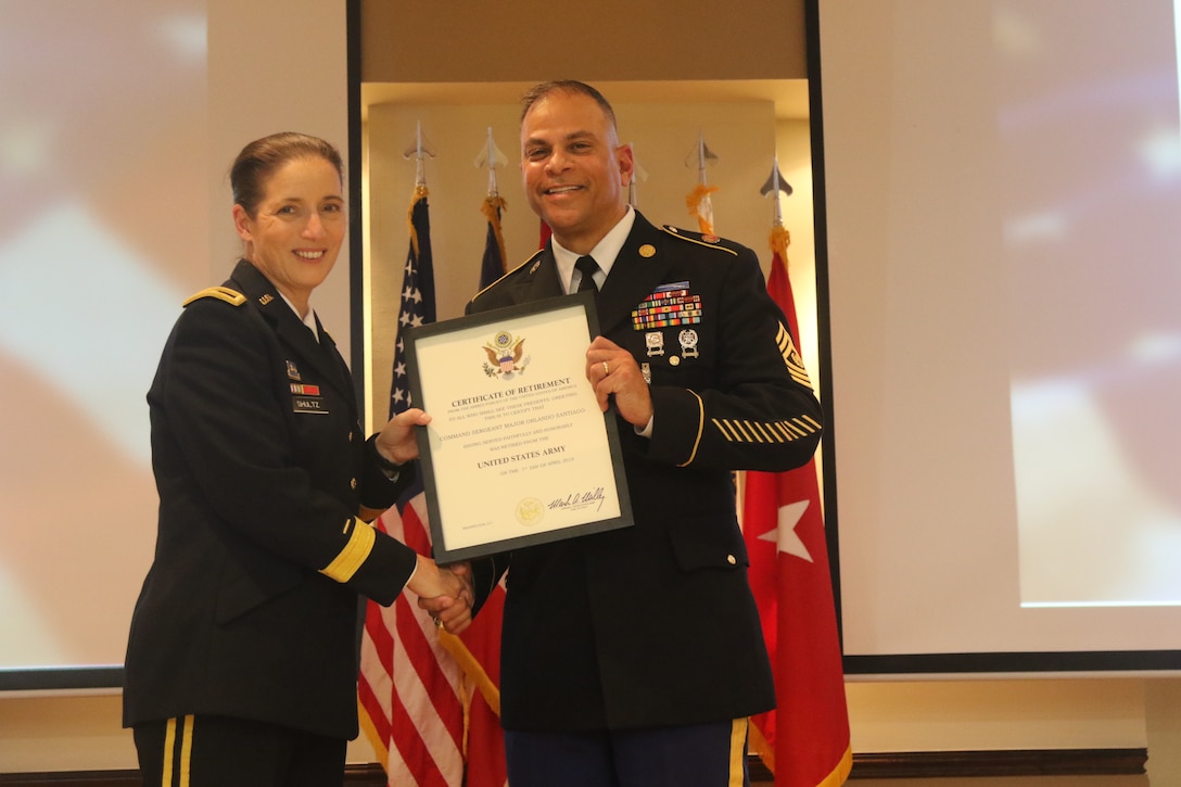 Caribbean Top U.S. Army Reserve NCO retires