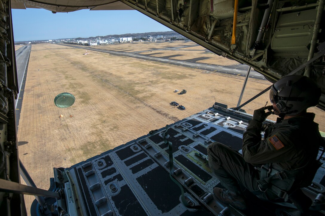 Airman 1st Class Matthew Pfeffer, 36th Airlift Squadron C-130J loadmaster