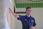U.S. Coast Guard Boatswain’s Mate 1st Class Luke Berguis teaches search and rescue (SAR) operation procedures to local Marshallese law enforcement officials during a SAR symposium during Pacific Partnership 2019. Pacific Partnership, now in its 14th iteration, is the largest annual multinational humanitarian assistance and disaster relief preparedness mission conducted in the Indo-Pacific. Each year, the mission team works collectively with host and partner nations to enhance regional interoperability and disaster response capabilities, increase stability and security in the region, and foster new and enduring friendships in the Indo-Pacific.