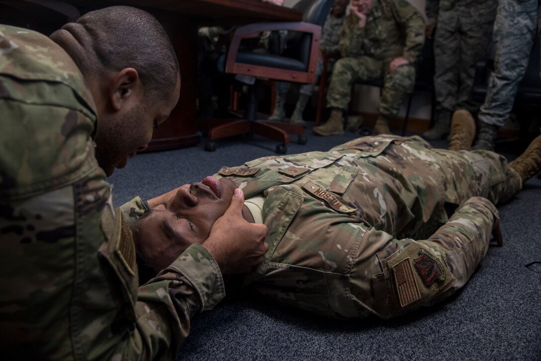 Comm squadron Airmen conduct ATSO exercise