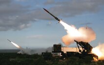 The Army test fires a Patriot missile in a recent test. The Patriot missile system is a ground-based, mobile missile defense interceptor deployed by the United States to detect, track and engage unmanned aerial vehicles, cruise missiles, and short-range and tactical ballistic missiles. Patriot, along with other missile defense systems, are included in the Army Air and Missile Defense 2028, which provides the Army’s overarching vision for the AMD force, describes how the AMD force is postured to support the Army and joint forces, and articulates what must be accomplished to achieve the 2028 desired end state of preventing and defeating adversary air and missile attacks through a combination of deterrence, active and passive defense, and support to attack operations. (U.S. Army photo)