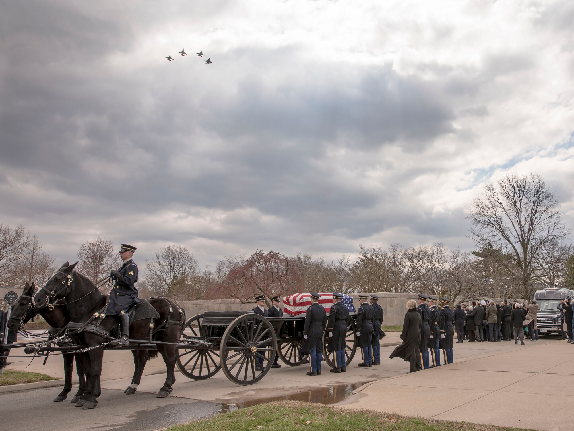 100FS flyover of Capt Dickson funeral