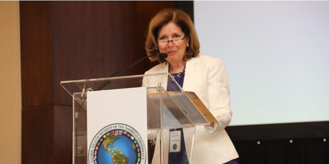 Ambassador Liliana Ayalde's speaks at the Global Health Security of the Americas Conference in Panama, March 26, 2019.