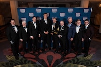 Rob Gronkowski, three-time Super Bowl champion, poses for a photo with multiple Medal of Honor Recipients before the USO Metropolitan Washington – Baltimore 37th Annual Awards Dinner, March 26, 2019, in Washington, D.C. This year’s theme saluted Medal of Honor recipients.