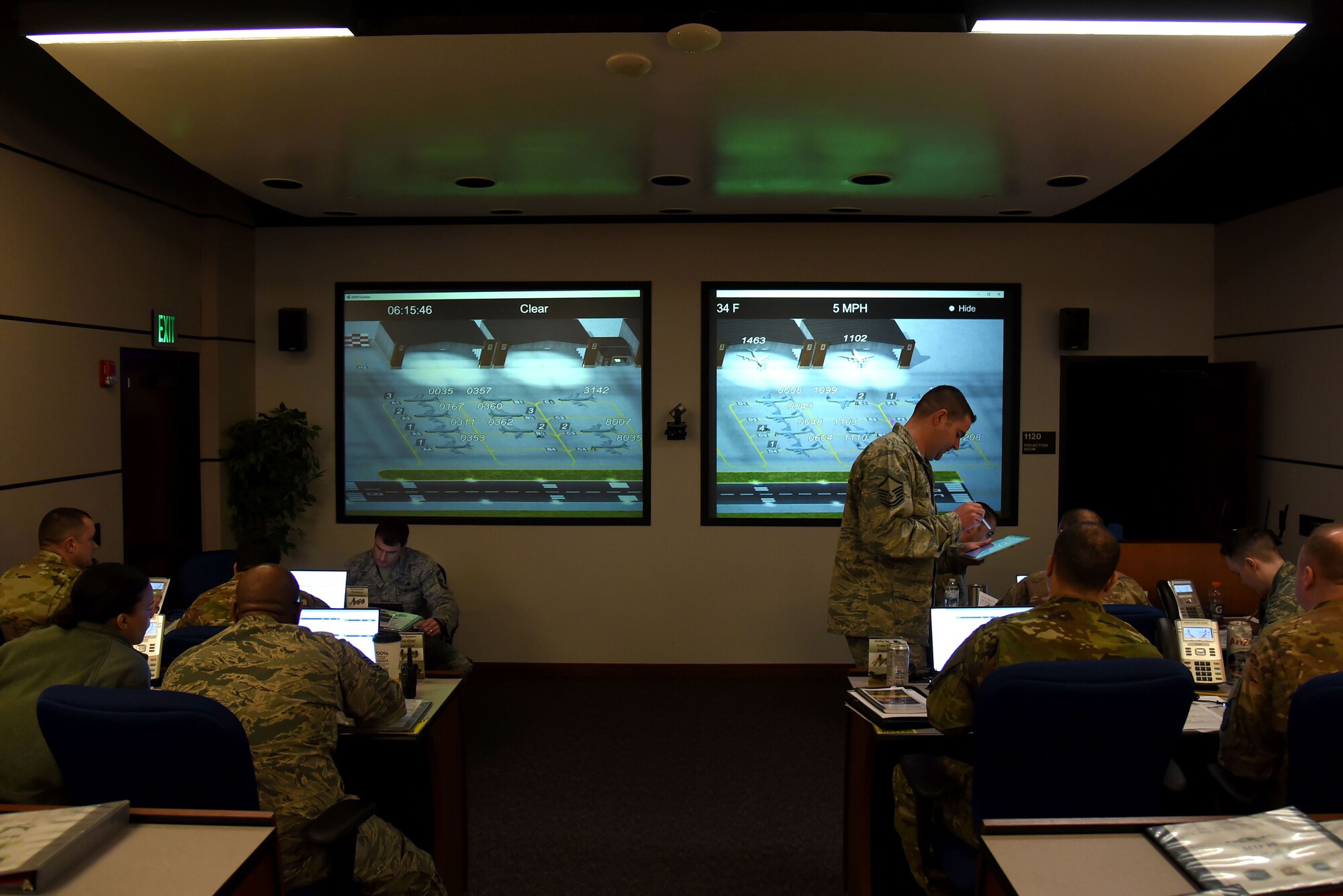 Students simulate real-world flight line management