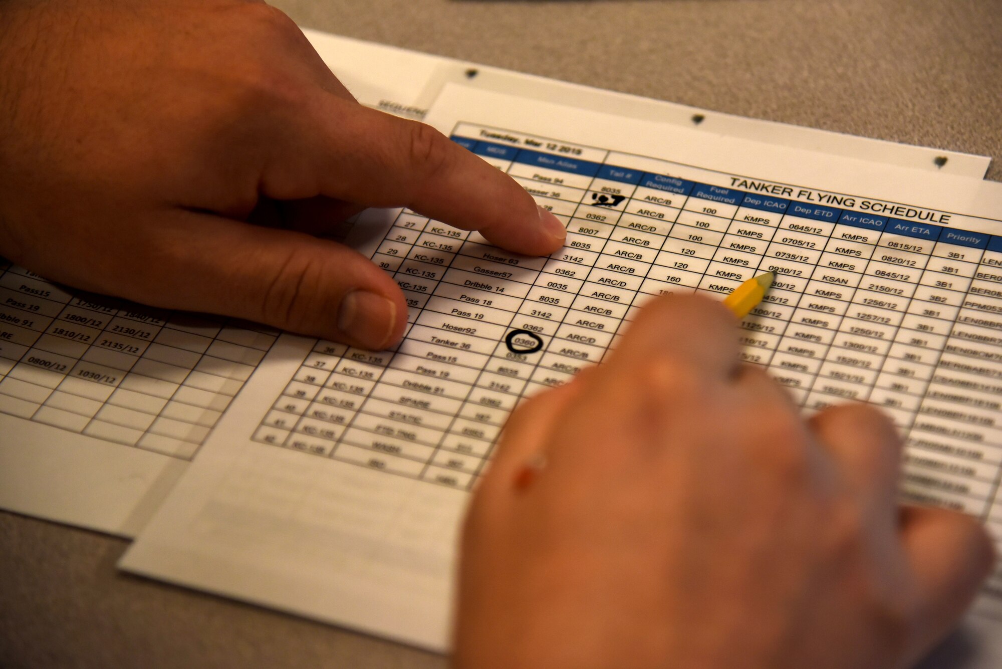 Students simulate real-world flight line management