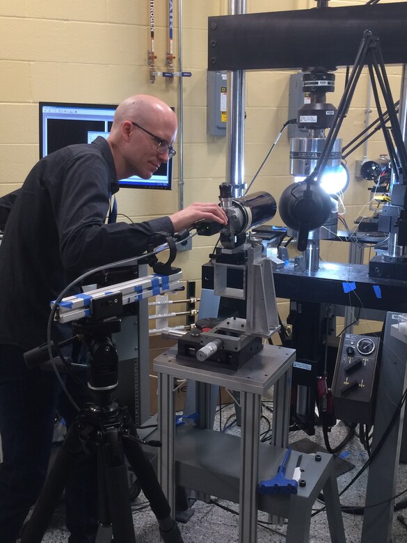 Dr. Adam Pilchak has emerged as the United States Air Force’s leading expert in microstructural fatigue and damage tolerance of titanium alloys, which are used worldwide in military and commercial aerospace systems. (U.S. Air Force photo/Donna Lindner)