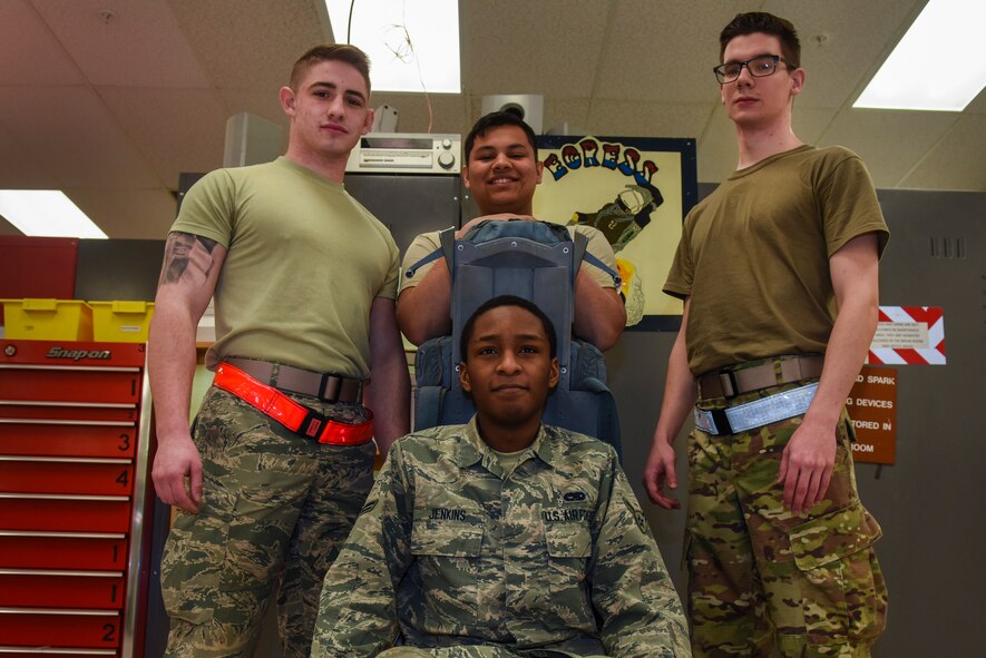 Egress maintenance includes time changes on explosives in the ejection seat, cockpit and canopy.