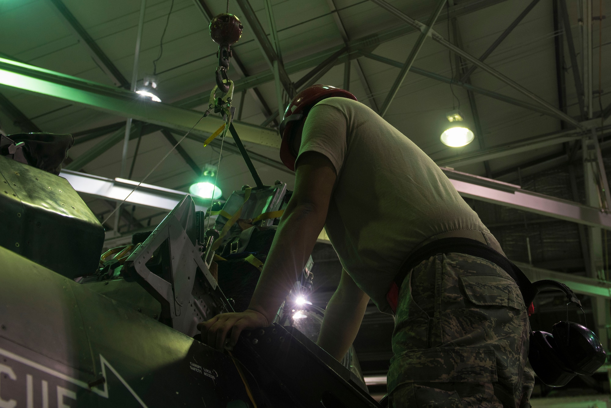 Egress maintenance includes time changes on explosives in the ejection seat, cockpit and canopy.