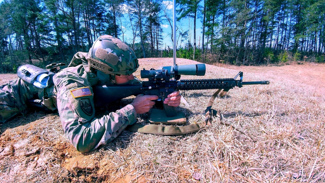 Army Reserve Marksmanship Program testing equipment