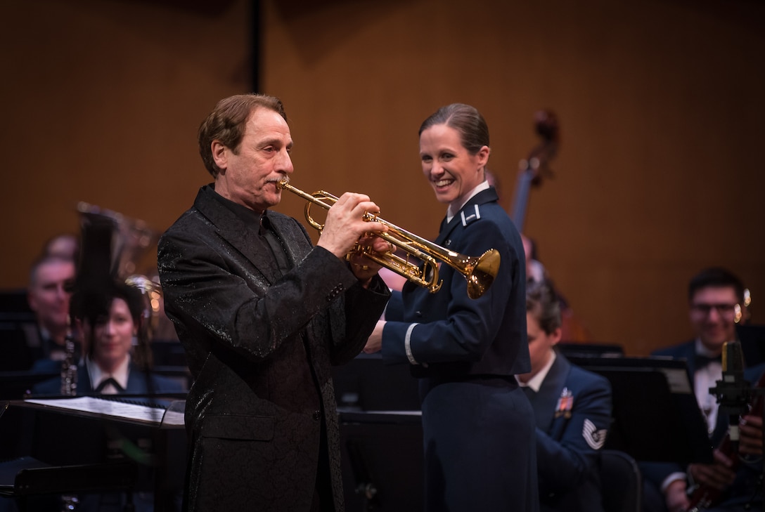 World-renowned trumpeter, Allen Vizzutti, performs on The United States Air Force Band's 2019 Guest Artist Series. The concert took place on Jan. 24, 2019, at the Rachel M. Schlesinger Concert Hall and Arts Center in Alexandria, Va. (U.S. Air Force photo by Chief Master Sgt. Kevin Burns)