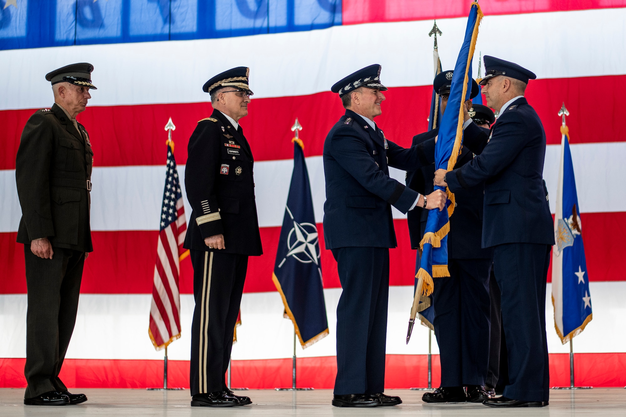 Gen. Harrigian takes command of USAFE-AFAFRICA during change of command ceremony.