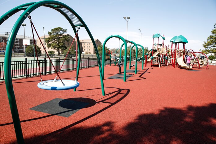 Norfolk Naval Shipyard installed a well needed playground at Scott Annex Center, Porsmouth, Va.