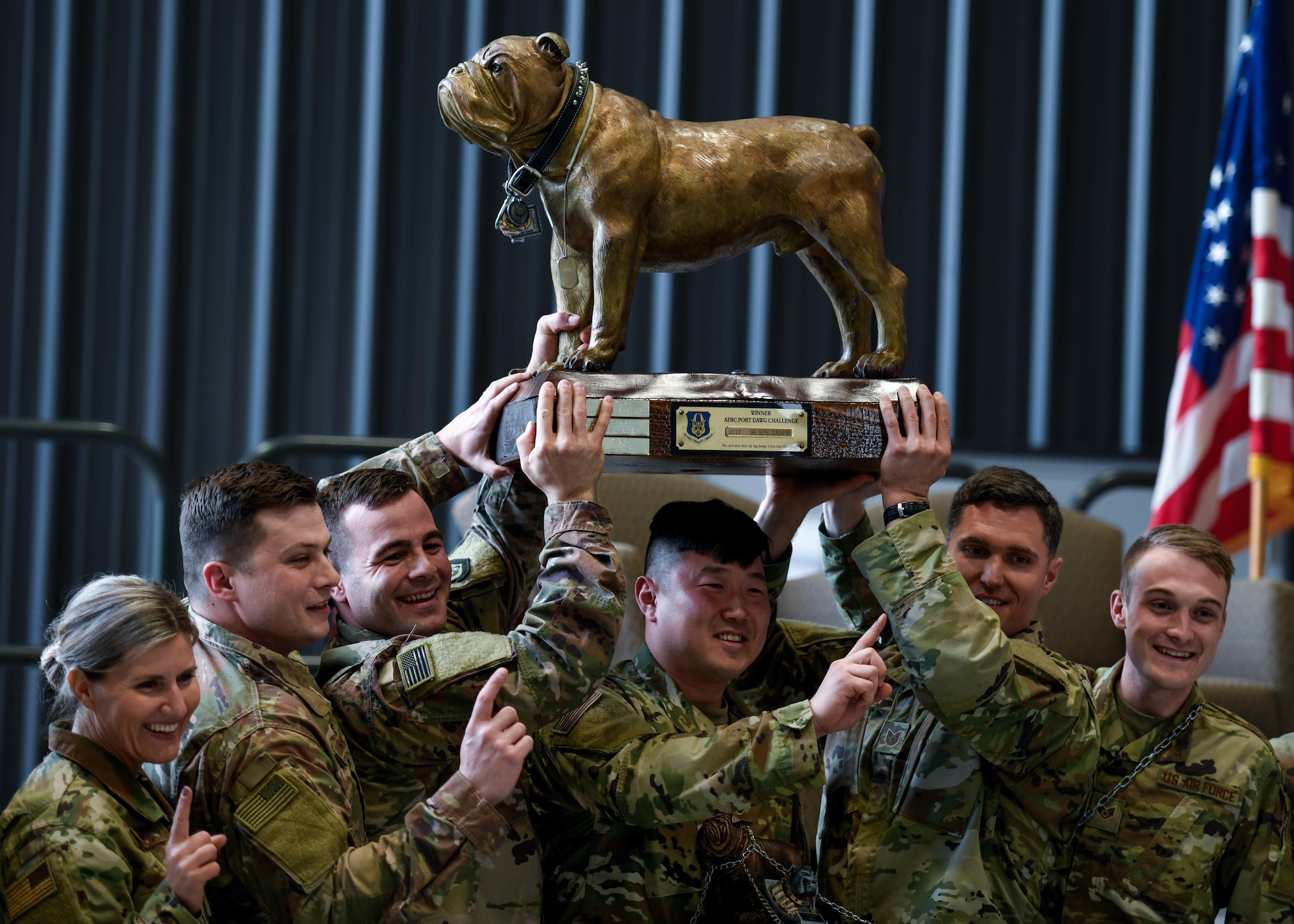 The 76th Aerial Port Squadron won the 2019 Port Dawg Challenge.