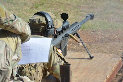 National Guard members from around the country participated in the 48th annual Winston P. Wilson Sniper Championship at Fort Chaffee in Barling, Arkansas, March 29-April 3, 2019. Louisiana National Guard Sgt. Allen Smith and Staff Sgt. Benjamin Cotten, both Shreveport residents with 2nd Squadron, 108th Cavalry Regiment, 256th Infantry Brigade Combat Team, took first place in the competition, hosted by the National Guard Marksmanship Training Center.