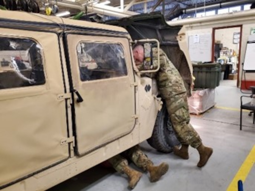 U.S. Army Reserve Soldiers of the 850th Signal Company, based out of Fort Douglas, Utah, participate in a Communications Exercise (COMEX) in preparation for CSTX at Fort Hunter Liggett. Links to the satellite were successfully established without intervention from personnel out the company.