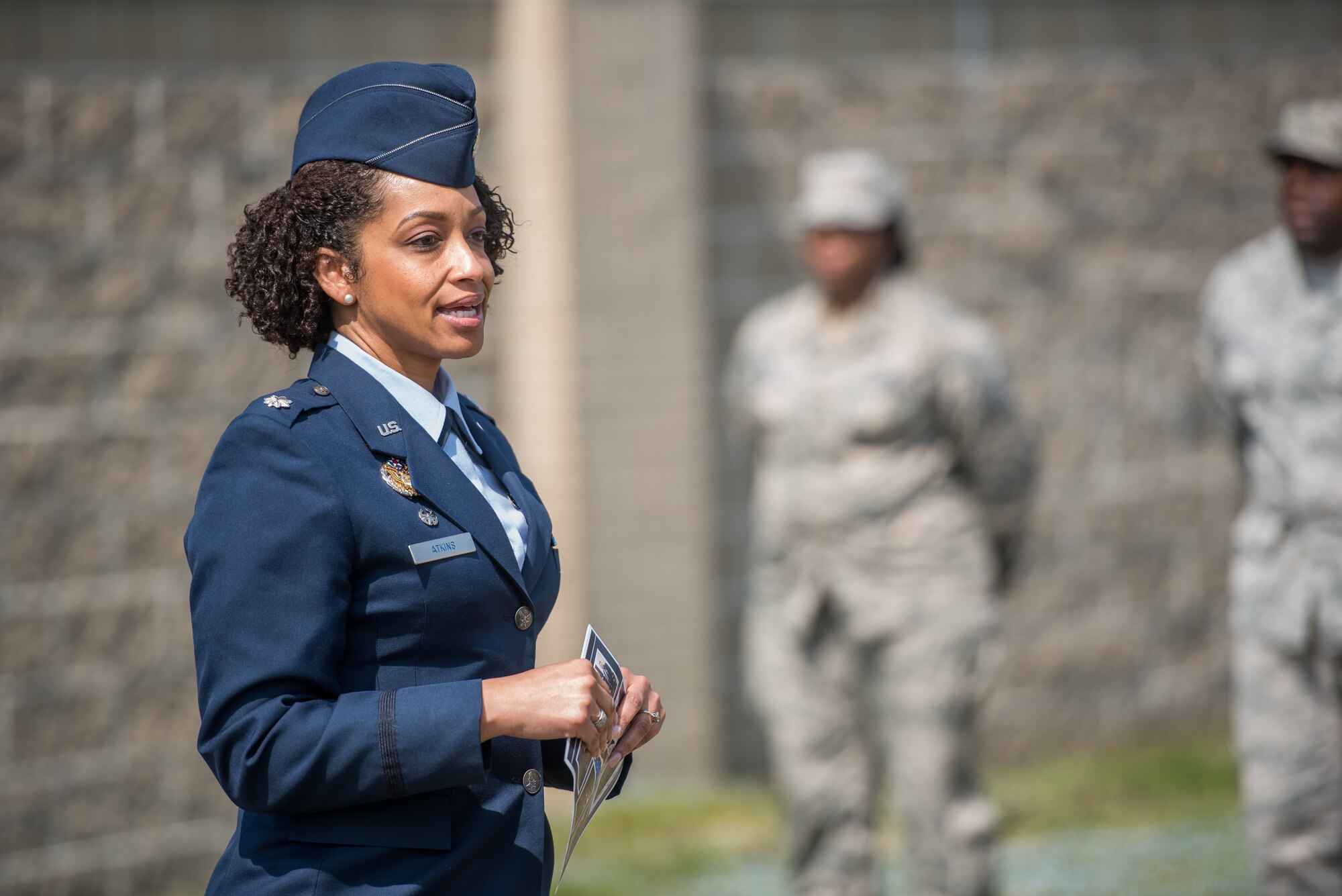 The 512th Memorial Affairs Squadron hosts a dedication ceremony for Senior Master Sgt. Antoinette Worthey, a 512th MAS senior leader, at Dover Air Force Base, Delaware, April 7, 2019. The 512th MAS devoted dogwood trees and a bench in remembrance of Worthey’s leadership and service. (U.S. Air Force photo by Staff Sgt. Damien Taylor)
