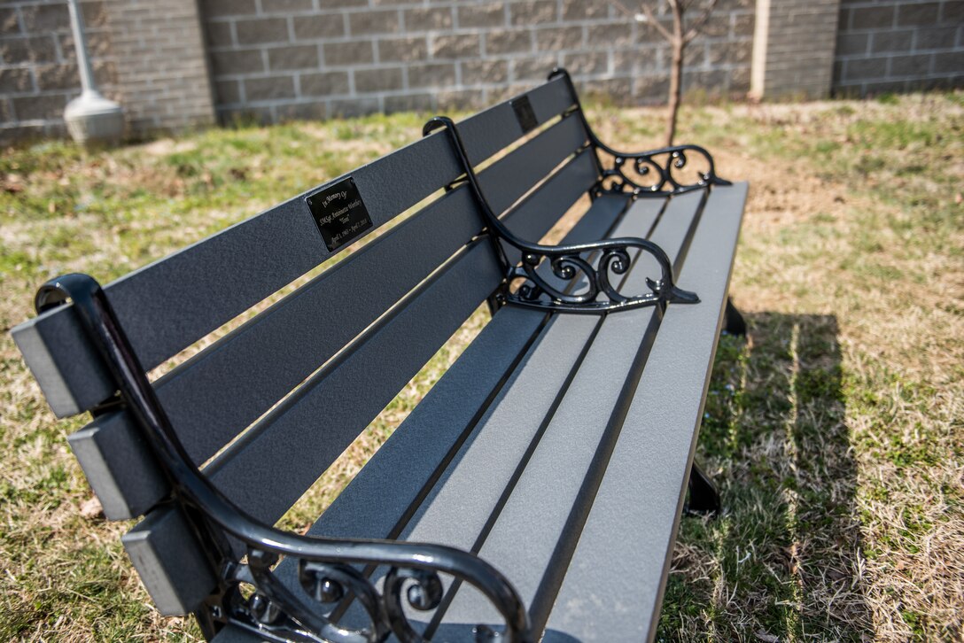 The 512th Memorial Affairs Squadron hosts a dedication ceremony for Senior Master Sgt. Antoinette Worthey, a 512th MAS senior leader, at Dover Air Force Base, Delaware, April 7, 2019. The 512th MAS devoted dogwood trees and a bench in remembrance of Worthey’s leadership and service. (U.S. Air Force photo by Staff Sgt. Damien Taylor)