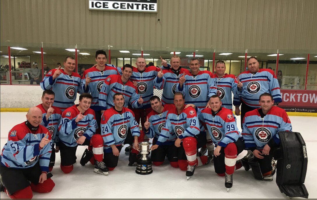 Members of the Canadian Detachment after securing the win in 2017.