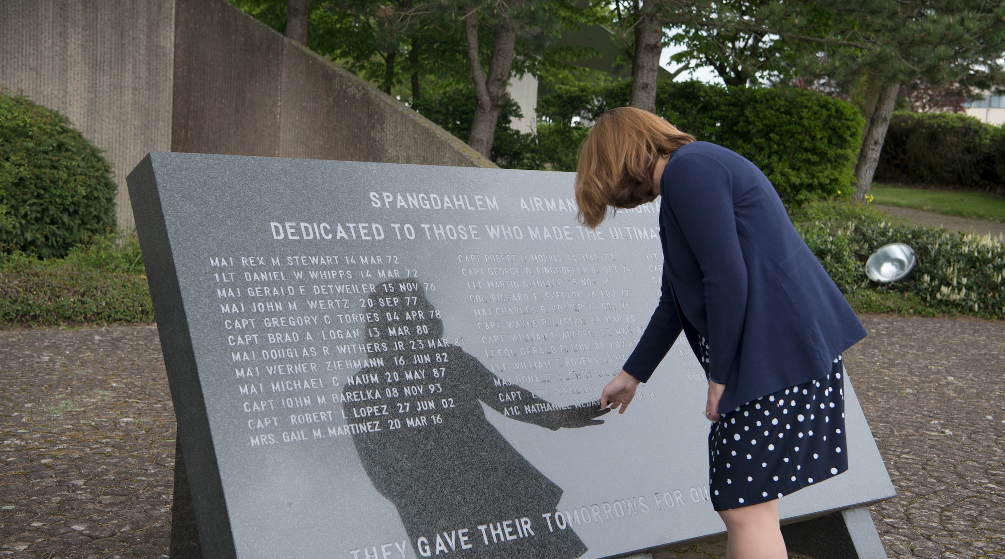 The memorial is dedicated to those who sacrificed their lives in service