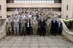 Attendees of the Adriatic 5+ Cyber Forum pose for a group photo, at the Army Research Laboratory in Adelphi, Maryland, on April 25, 2019. The purpose of the forum was to share the latest in cyber security, to start establishing common terms and vocabulary, and to build out a plan to develop the Adriatic Charter countries cyber capabilities.