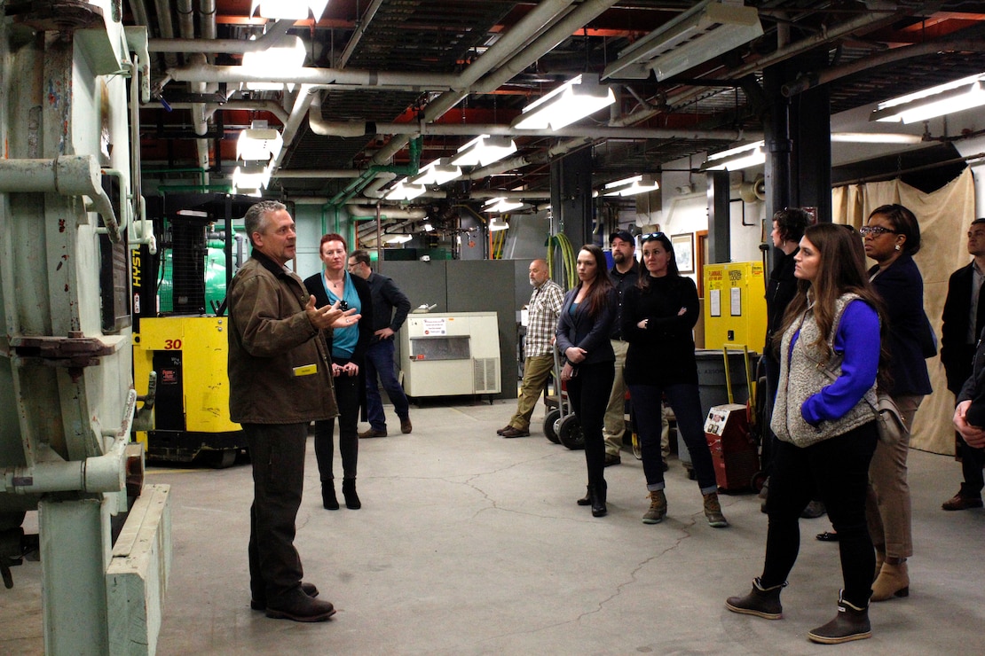 U.S. Army Corps of Engineers, Baltimore District Radiological Health Physicist Hans Honerlah discusses ongoing planning efforts for the final decommissioning of the SM-1A deactivated nuclear power plant during a site tour Thursday April 25, 2019, that included staffers from the offices of Alaska Sens. Lisa Murkowski and Dan Sullivan and Rep. Paul Young as well as personnel from the U.S. Army Corps of Engineers Baltimore District and Alaska District and Fort Greely. The SM-1A project team is committed to transparently sharing accurate information in a timely manner throughout the course of the project and among all relevant parties, making sure concerns among stakeholders are quickly addressed.