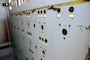The SM-1A Deactivated Nuclear Power Plant's former control panel is featured during a site tour April 24, 2019. SM-1A, located in Fort Greely, Alaska, will be completely decommission and dismantled by the Baltimore District, with its Radiological Center of Expertise, and in partnership with Fort Greely Garrison and Alaska District personnel. The SM-1A project team is committed to transparently sharing accurate information in a timely manner throughout the course of the project and among all relevant parties, making sure concerns among stakeholders are quickly addressed.