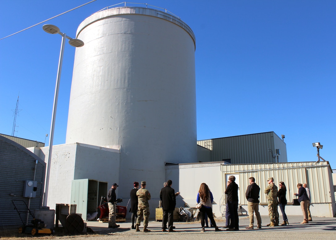 U.S. Army Corps of Engineers, Baltimore District personnel discuss ongoing planning efforts for the final decommissioning of the SM-1A deactivated nuclear power plant during a site tour Thursday April 25, 2019, that included staffers from the offices of Alaska Sens. Lisa Murkowski and Dan Sullivan and Rep. Paul Young as well as personnel from the U.S. Army Corps of Engineers Baltimore District and Alaska District and Fort Greely. The SM-1A project team is committed to transparently sharing accurate information in a timely manner throughout the course of the project and among all relevant parties, making sure concerns among stakeholders are quickly addressed.