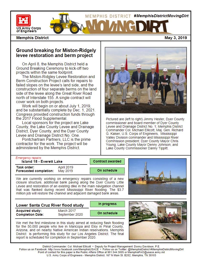 Latest Memphis District Moving Dirt Newsletter on ISSUU > Memphis