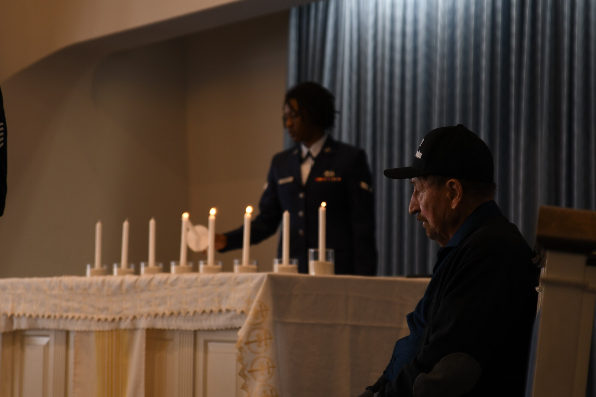 A photo of candle lighting