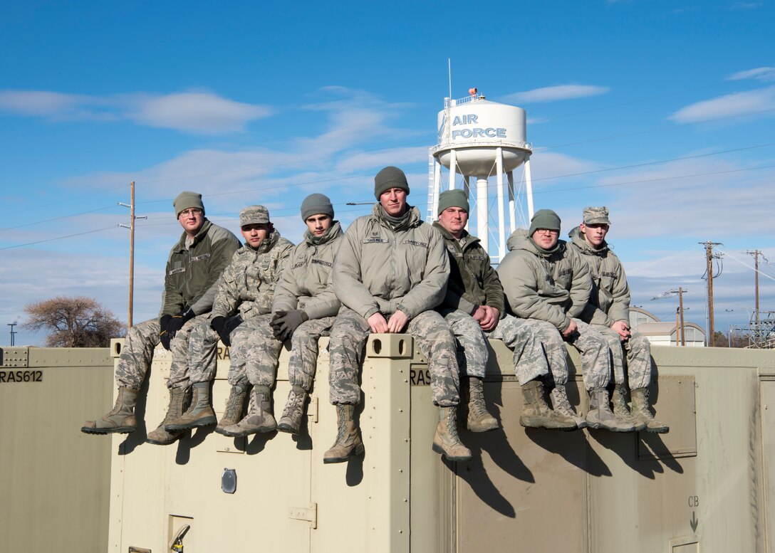 Airmen from the 366th Fighter Wing sit on a Rapid Assistance Support for Calibration (RASCAL) Jan. 15, 2019, at Mountain Home Air Force Base, Idaho. The team restored and prepared their RASCAL, which is one of two of its kind in the Air Force, for its first deployment in 10 years. (U.S. Air Force photo by Airman First Class Andrew Kobialka)