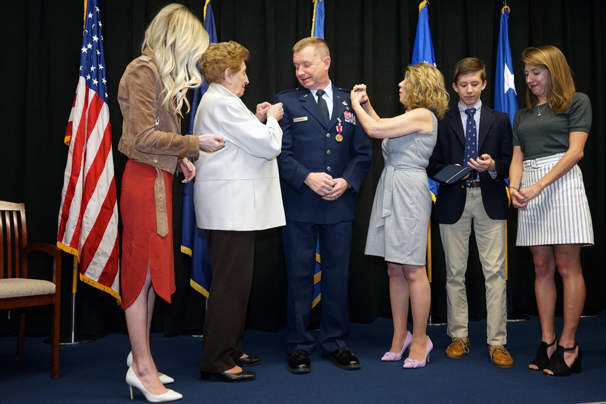 Brig. Gen. Rolf E. Mammen is promoted to brigadier general during a ceremony at Selfridge Air National Guard Base, May 4, 2019. Mammen assumed command of the 127th Wing later in the day.