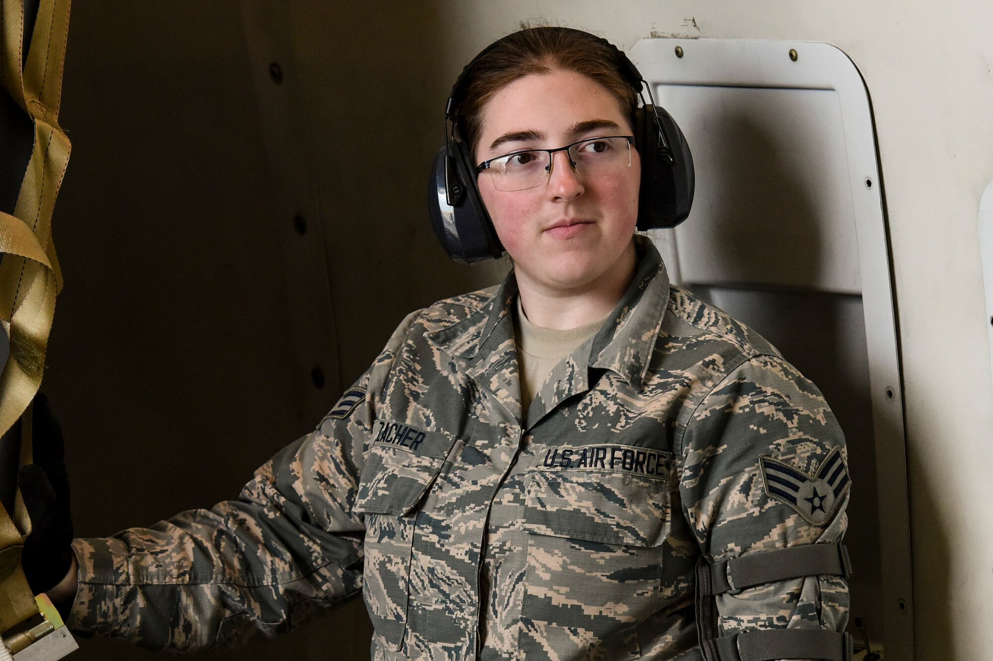 Senior Airman Athena Zacher, 728th Air Mobility Squadron aircraft services journeyman, unloads cargo from an Atlas 747 airliner March 3, 2019, at Incirlik Air Base, Turkey. The ramp services section is responsible for offloading all cargo from the aircraft. (U.S. Air Force photo by Staff Sgt. Ceaira Tinsley)