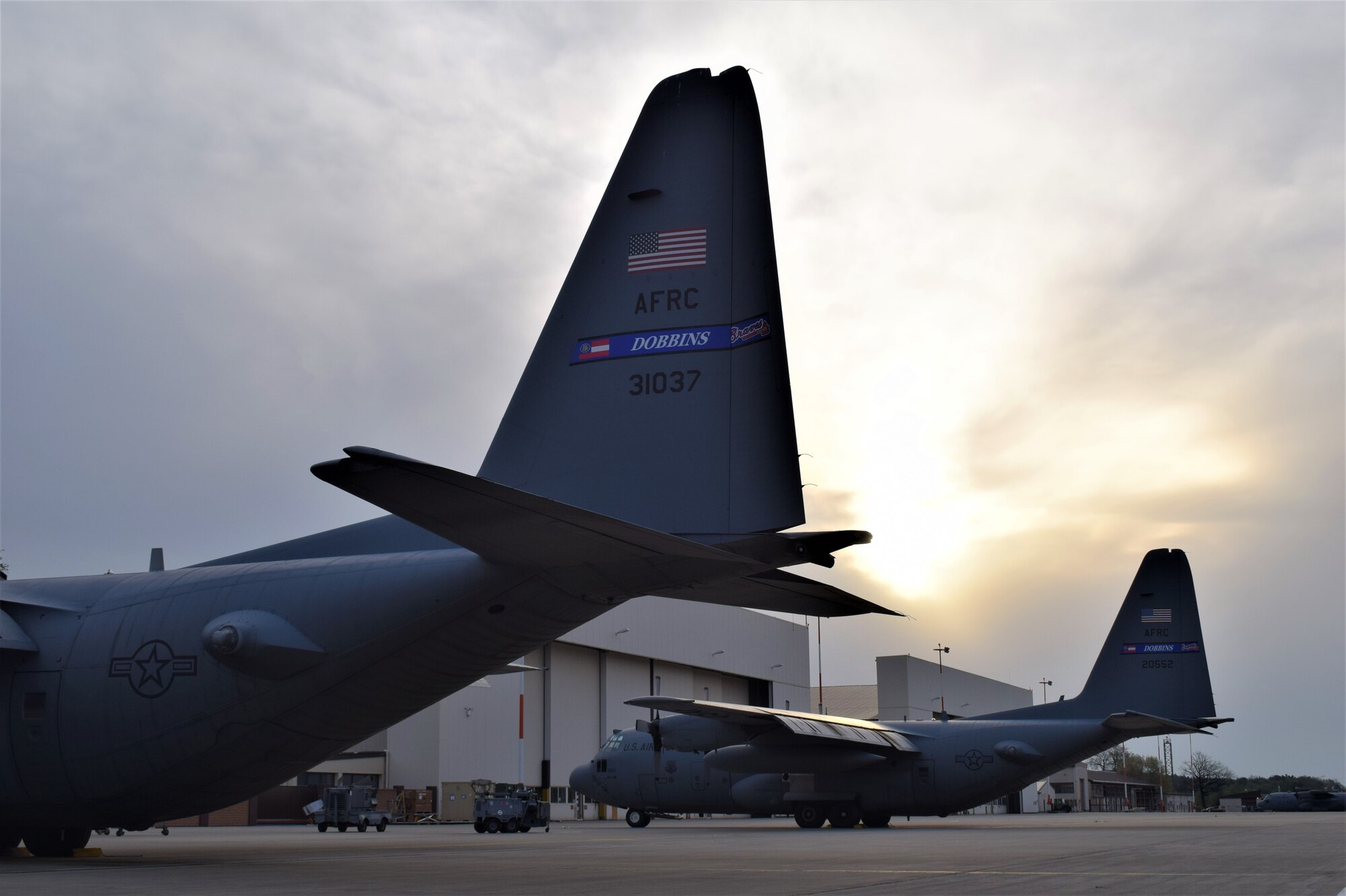 C-130H Hercules aircraft assigned to the 700th Airlift Squadron, 94th Airlift Wing, Dobbins Air Reserve Base, Ga., await a mission during Silver Arrow 19, Ramstein Air Base, Germany, April 23, 2019. Silver Arrow 19 is a six-month surge of airlift capability in the U.S. European Command theater of operations, supported by Airmen from the U.S. Air Force Reserves and Air National Guard. 

At any time, Silver Arrow 19 allows for two C-130H aircraft to augment U.S. combatant command requirements, support readiness events under the Chairman of the Joint Chiefs of Staff (CJCS) exercise program, and enables other unique mission and unit training requirements as needed. 



Silver Arrow 19 is underwritten by the European Deterrence Initiative (EDI), a Department of Defense fund that enhances responsiveness and readiness by pre-positioning assets and equipment, as well as by improving infrastructure to support day-to-day activities within the U.S. European Command area of responsibility. The EDI also enhances the U.S.’s ability to provide a rapid response against threats made by aggressive regional actors.