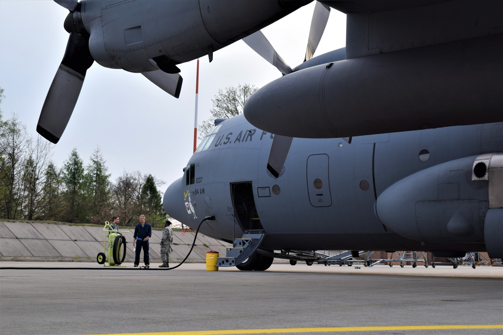 A C-130H Hercules aircraft assigned to the 700th Airlift Squadron, 94th Airlift Wing, Dobbins Air Reserve Base, Ga., awaits a mission during Silver Arrow 19, Ramstein Air Base, Germany, April 23, 2019. Silver Arrow 19 is a six-month surge of airlift capability in the U.S. European Command theater of operations, supported by Airmen from the U.S. Air Force Reserves and Air National Guard. 

At any time, Silver Arrow 19 allows for two C-130H aircraft to augment U.S. combatant command requirements, support readiness events under the Chairman of the Joint Chiefs of Staff (CJCS) exercise program, and enables other unique mission and unit training requirements as needed. 



Silver Arrow 19 is underwritten by the European Deterrence Initiative (EDI), a Department of Defense fund that enhances responsiveness and readiness by pre-positioning assets and equipment, as well as by improving infrastructure to support day-to-day activities within the U.S. European Command area of responsibility. The EDI also enhances the U.S.’s ability to provide a rapid response against threats made by aggressive regional actors.