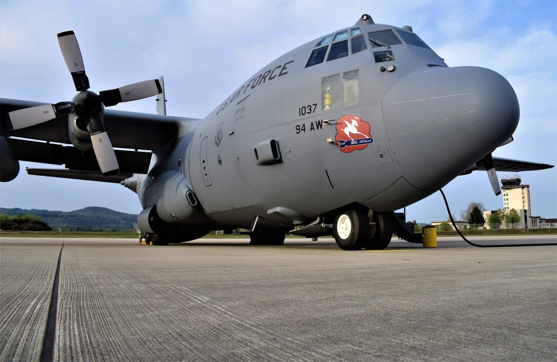 C-130H Hercules aircraft assigned to the 700th Airlift Squadron, 94th Airlift Wing, Dobbins Air Reserve Base, Ga., await a mission during Silver Arrow 19, Ramstein Air Base, Germany, April 23, 2019. Silver Arrow 19 is a six-month surge of airlift capability in the U.S. European Command theater of operations, supported by Airmen from the U.S. Air Force Reserves and Air National Guard. 

At any time, Silver Arrow 19 allows for two C-130H aircraft to augment U.S. combatant command requirements, support readiness events under the Chairman of the Joint Chiefs of Staff (CJCS) exercise program, and enables other unique mission and unit training requirements as needed. 



Silver Arrow 19 is underwritten by the European Deterrence Initiative (EDI), a Department of Defense fund that enhances responsiveness and readiness by pre-positioning assets and equipment, as well as by improving infrastructure to support day-to-day activities within the U.S. European Command area of responsibility. The EDI also enhances the U.S.’s ability to provide a rapid response against threats made by aggressive regional actors.