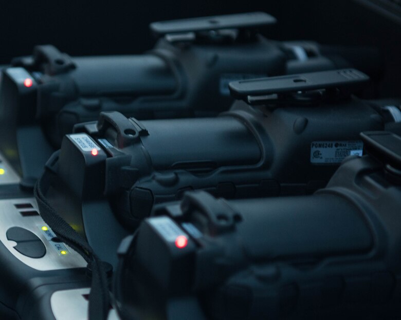 Devices used by Emergency Management during an exercise on Joint Base Langley-Eustis, Virginia on April 25, 2019. (U.S. Air Force photo by Airman 1st Class Marcus M. Bullock)