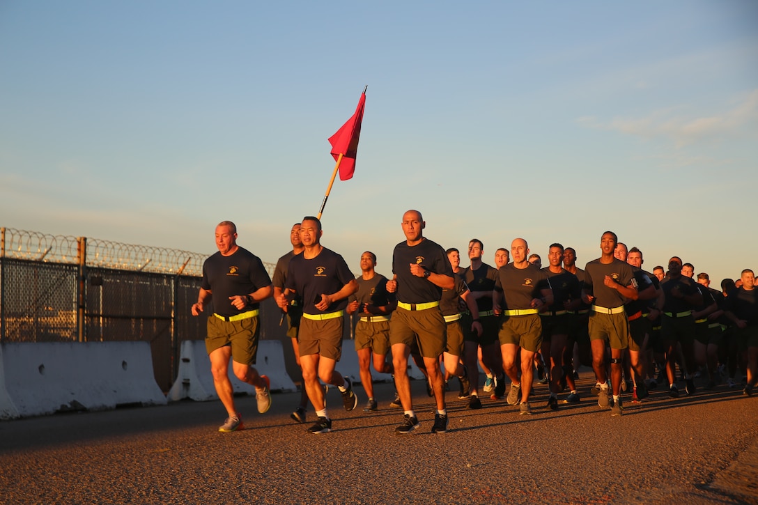 Every class has an opportunity to participate in the SgtMaj Moto Run. This run is designed to motivate and foster a sense of pride in the unit.