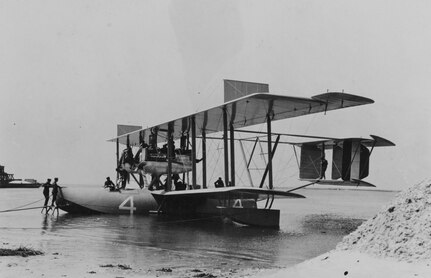 NC-4 on May 3, 1919 at Rockaway Beach, New York. (Photo courtesy of Naval History and Heritage Command-NH 112437)