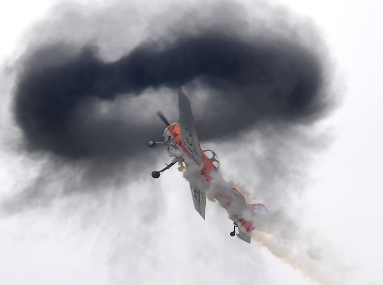 The Twin Tigers perform during the Keesler and Biloxi Air and Space Show at Keesler Air Force Base, Mississippi, May 5, 2019. The U.S. Air Force Thunderbirds headlined the unique, one-of-a-kind air show, May 4-5. Thunder Over the Sound is the first-ever joint and geographically separated air show hosted with Keesler and the city of Biloxi. (U.S. Air Force photo by Kemberly Groue)