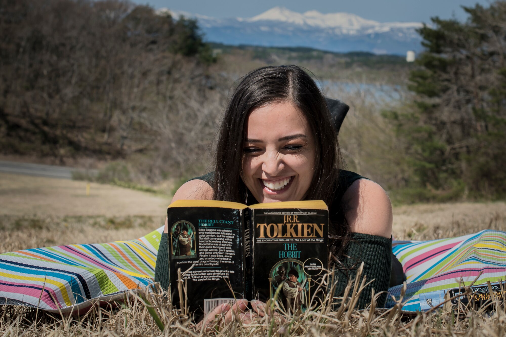 Reading on a sunny day