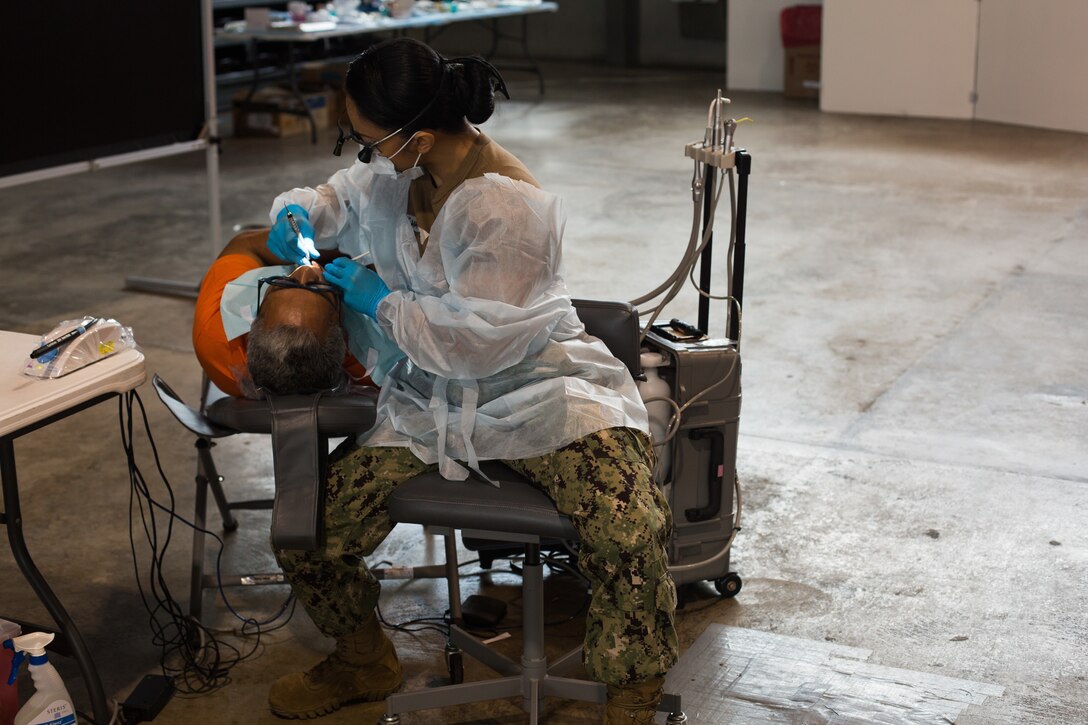 U.S. service members perform medical care at Innovative Readiness Training Puerto Rico 2019