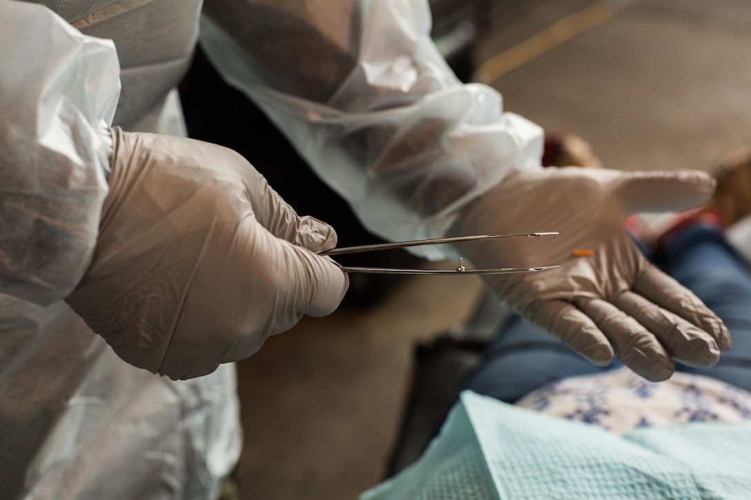 U.S. service members perform medical care at Innovative Readiness Training Puerto Rico 2019