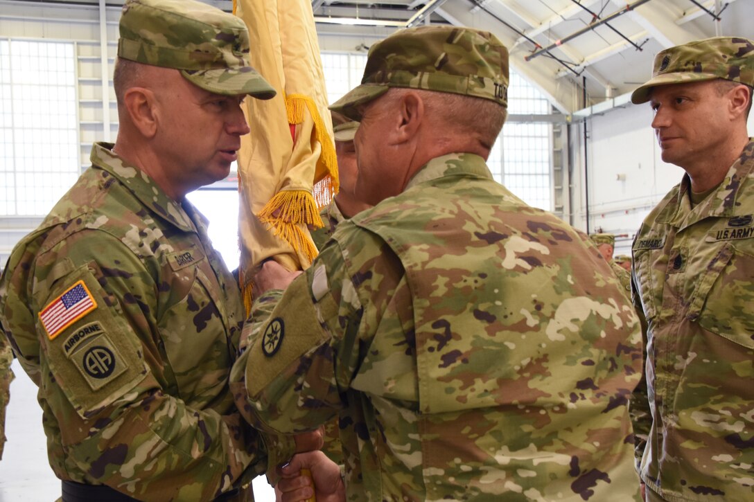 The Army’s 655th Regional Support Group at Westover Air Reserve Base hosted a change of command ceremony for incoming commander, Col. Lyle A. Ourada, and outgoing commander, Col. Jimmey W. Todd Jr., May 5, 2019.