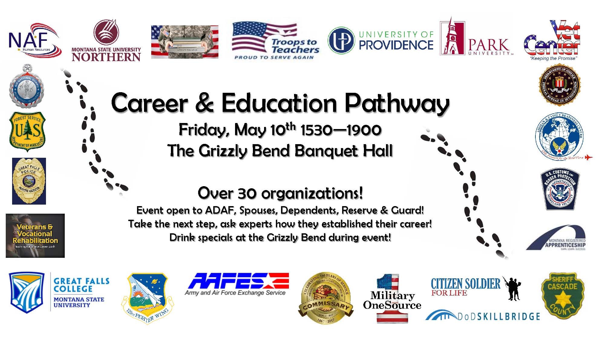 The first-ever Career and Education Pathway event will take place May 10, 2019 from 3:30 to 7 p.m. at the Grizzly Bend.