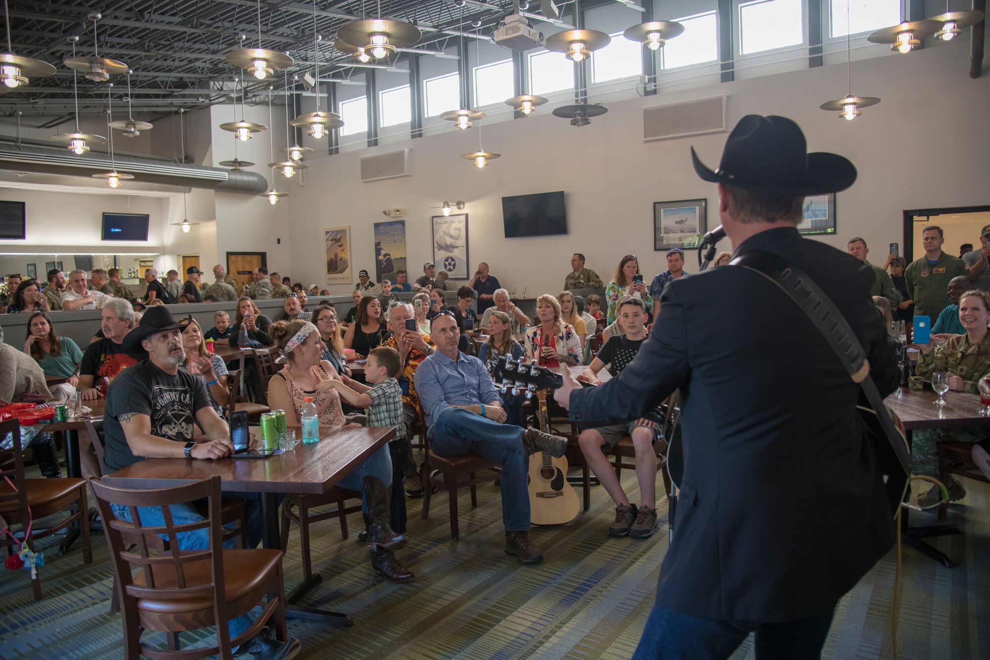 John Rich, American singer-songwriter of "Big & Rich", performes for servicemembers and their families  May 3, 2019, at The Landings on Dover Air Force Base, Del. The concert was held in conjunction with the Dover AFB's monthly First Friday social and included stock cars from professional NASCAR drivers.