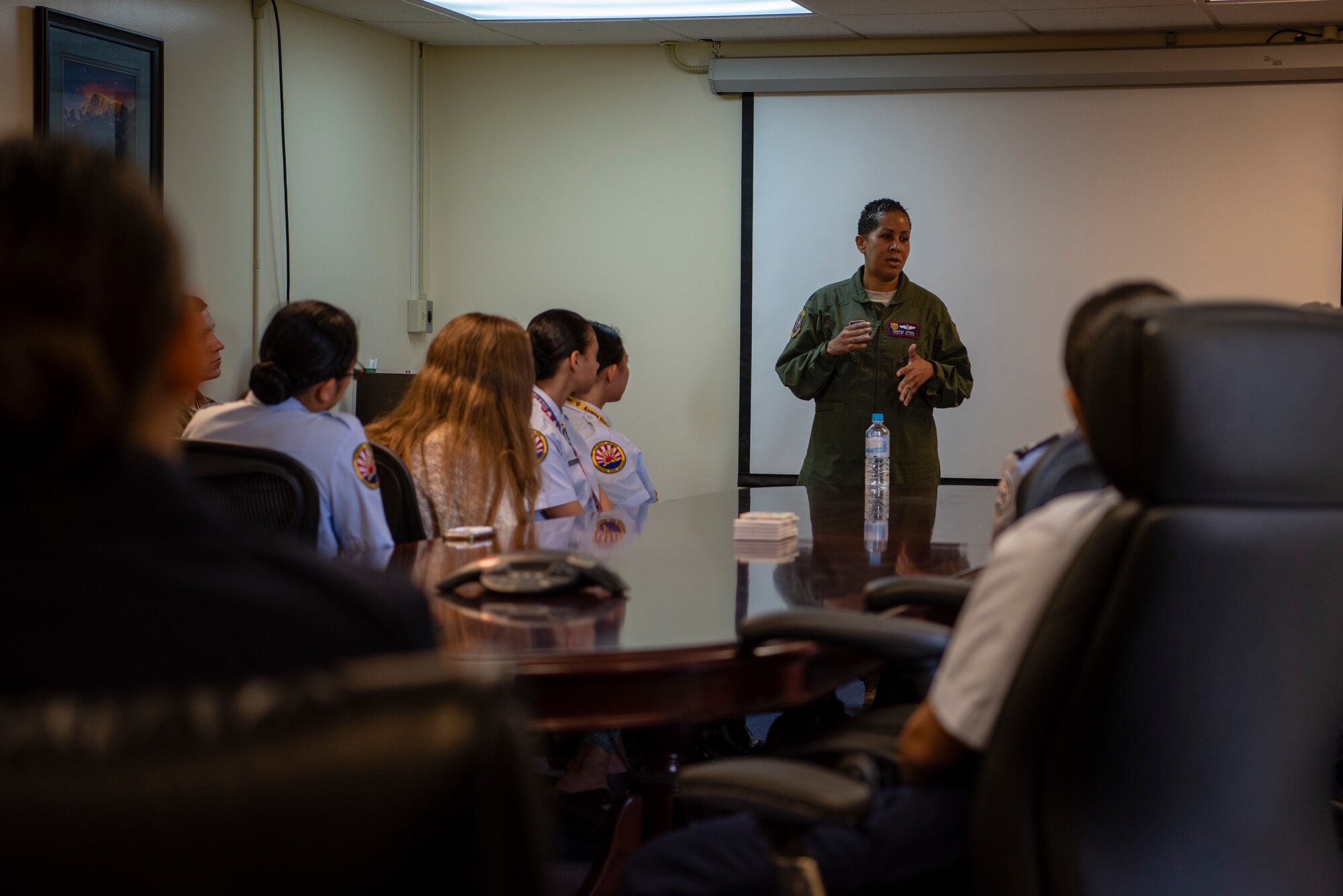 Students at Kadena High School who join the Air Force Junior Reserve Officers Training Corps may take the first step toward a career in the U.S Air Force after graduation and Team Kadena’s Company Grade Officer Council and Top Three are there to help pave their way. This information can be a lot to take in, that’s why Team Kadena’s CGOC and Top Three have set up a mentorship program to help KHS JROTC cadets put a face to a career field.