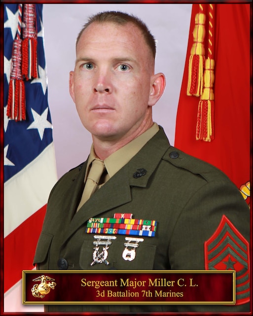 Sergeant Major Chad L Miller 1st Marine Division Leaders
