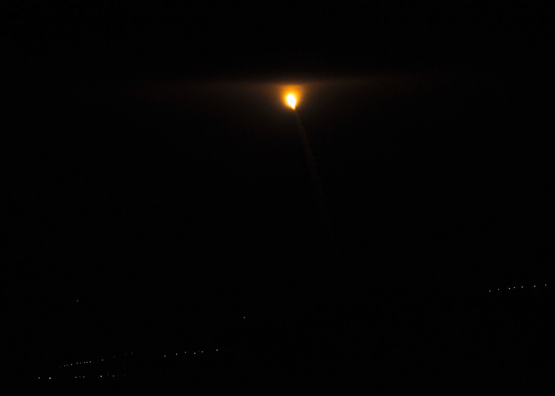An unarmed Minuteman III intercontinental ballistic missile launches during an operational test at 12:40 Pacific Daylight Time Thursday May 9, 2019, at Vandenberg Air Force Base, Calif. (U.S. Air Force photo by Airman 1st Class Aubree Milks)